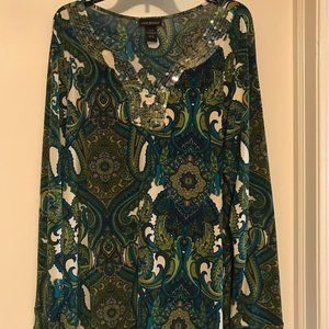 Lane Bryant long sleeve tunic top with sequins